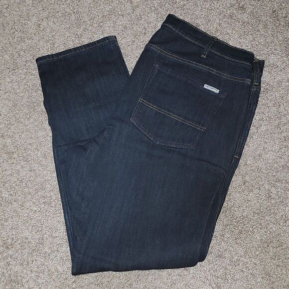 New Carhartt Rugged Flex Original Fit Flannel Lined Dark Denim Jeans 16W Regular - Picture 7 of 8